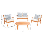 Ensemble de jardin d'extérieur SAFAVIEH Deacon 4 pièces. - 49 L x 30 P x 31 H