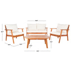 Ensemble de jardin d'extérieur SAFAVIEH Deacon 4 pièces. - 49 L x 30 P x 31 H