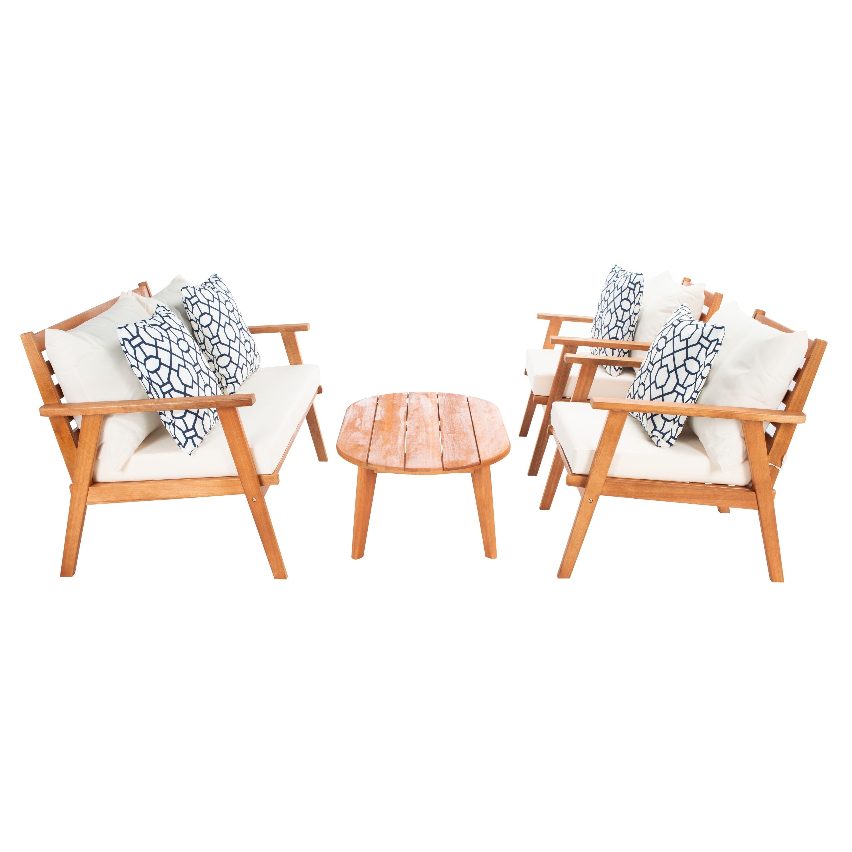 Ensemble de jardin d'extérieur SAFAVIEH Deacon 4 pièces. - 49 L x 30 P x 31 H