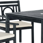 Ensemble de salle à manger d'extérieur 5 pièces en bois d'acacia SAFAVIEH Dorinne - 35 l x 35 p x 30 h