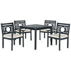 Ensemble de salle à manger d'extérieur 5 pièces en bois d'acacia SAFAVIEH Dorinne - 35 l x 35 p x 30 h