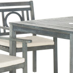 Ensemble de salle à manger d'extérieur 5 pièces en bois d'acacia SAFAVIEH Dorinne - 35 l x 35 p x 30 h