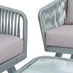 Ensemble de jardin extérieur SAFAVIEH Endorina 4 pièces en corde – 54 l x 30 p x 28 h