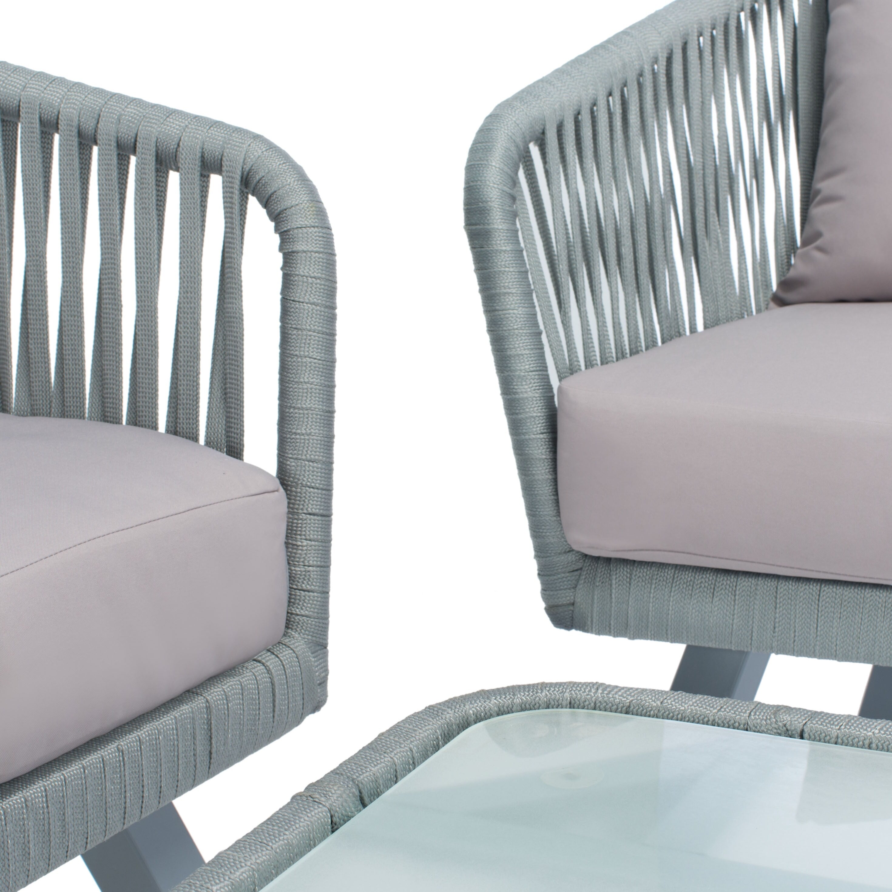 Ensemble de jardin extérieur SAFAVIEH Endorina 4 pièces en corde – 54 l x 30 p x 28 h