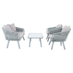 Ensemble de jardin extérieur SAFAVIEH Endorina 4 pièces en corde – 54 l x 30 p x 28 h