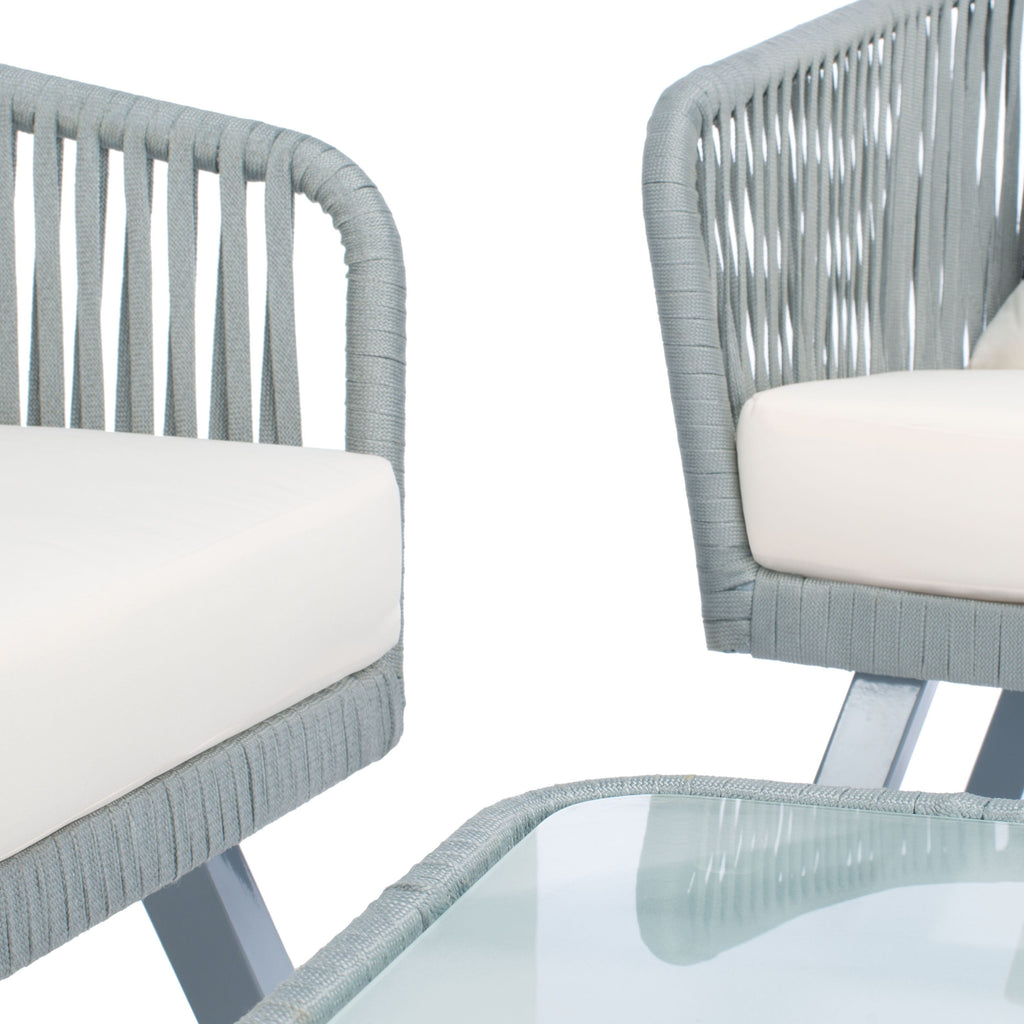 Ensemble de jardin extérieur SAFAVIEH Endorina 4 pièces en corde – 54 l x 30 p x 28 h