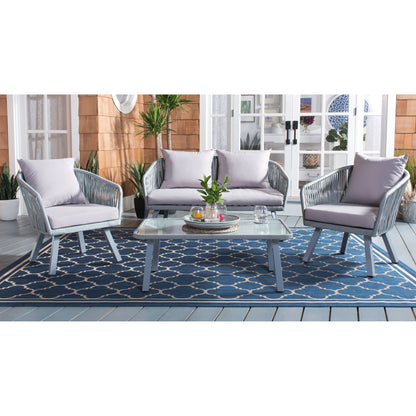 Ensemble de jardin extérieur SAFAVIEH Endorina 4 pièces en corde – 54 l x 30 p x 28 h