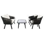 Ensemble de jardin extérieur SAFAVIEH Endorina 4 pièces en corde – 54 l x 30 p x 28 h