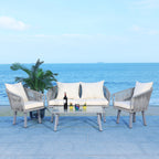 Ensemble de jardin extérieur SAFAVIEH Endorina 4 pièces en corde – 54 l x 30 p x 28 h