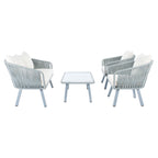 Ensemble de jardin extérieur SAFAVIEH Endorina 4 pièces en corde – 54 l x 30 p x 28 h