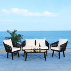 Ensemble de jardin extérieur SAFAVIEH Endorina 4 pièces en corde – 54 l x 30 p x 28 h