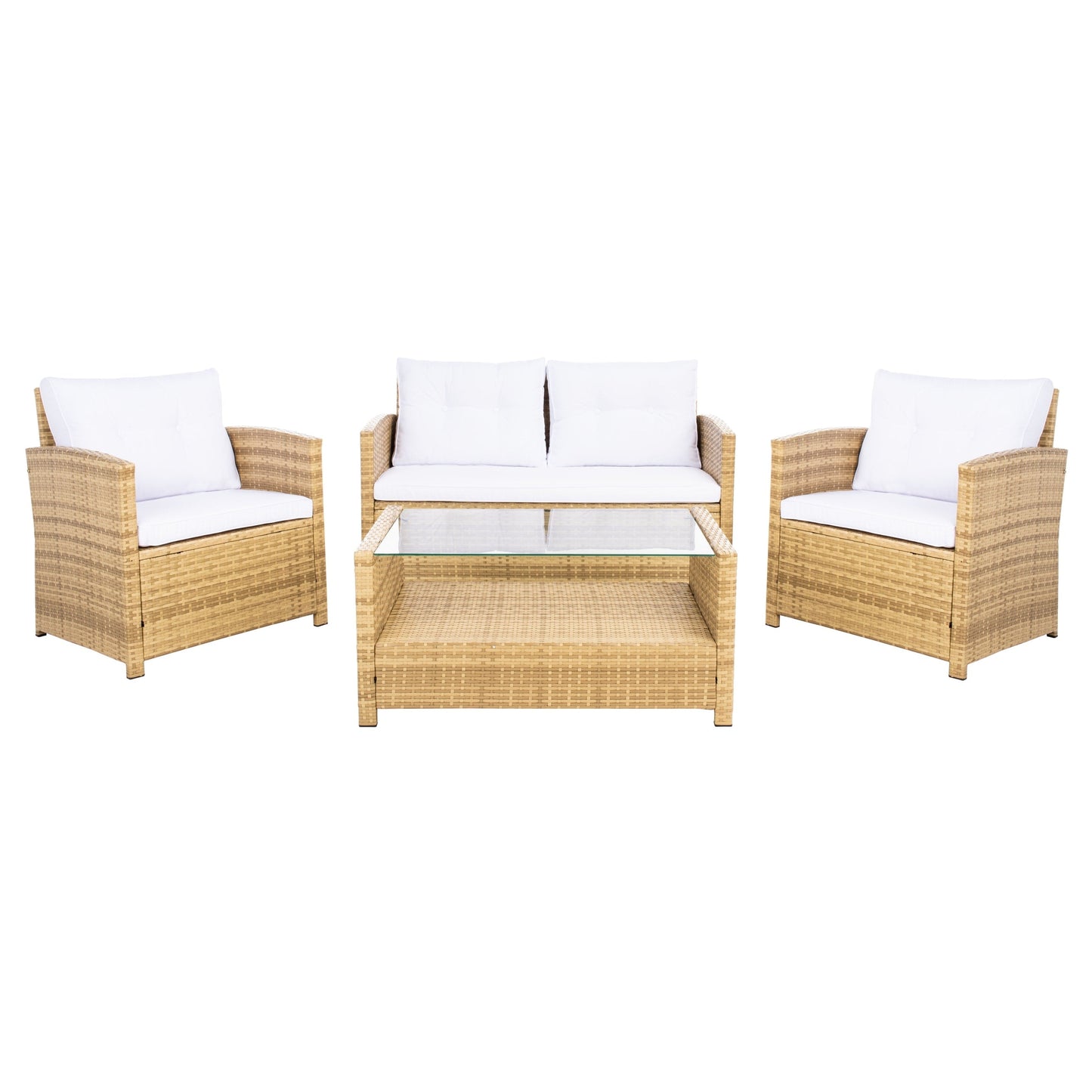Ensemble de patio SAFAVIEH Outdoor Eranda 4 pièces - 48 L x 30 P x 26 H