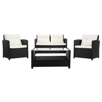 Ensemble de patio SAFAVIEH Outdoor Eranda 4 pièces - 48 L x 30 P x 26 H
