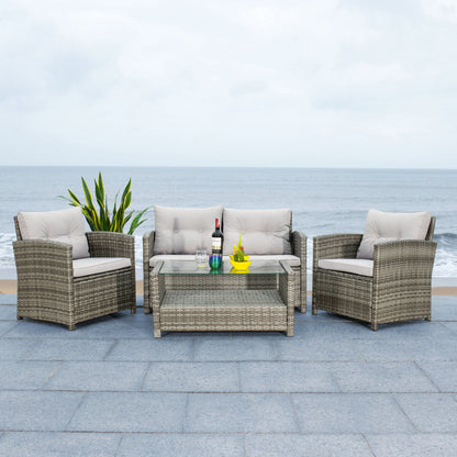 Ensemble de patio SAFAVIEH Outdoor Eranda 4 pièces - 48 L x 30 P x 26 H