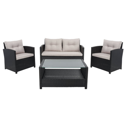 Ensemble de patio SAFAVIEH Outdoor Eranda 4 pièces - 48 L x 30 P x 26 H