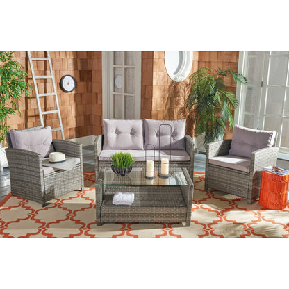 Ensemble de patio SAFAVIEH Outdoor Eranda 4 pièces - 48 L x 30 P x 26 H