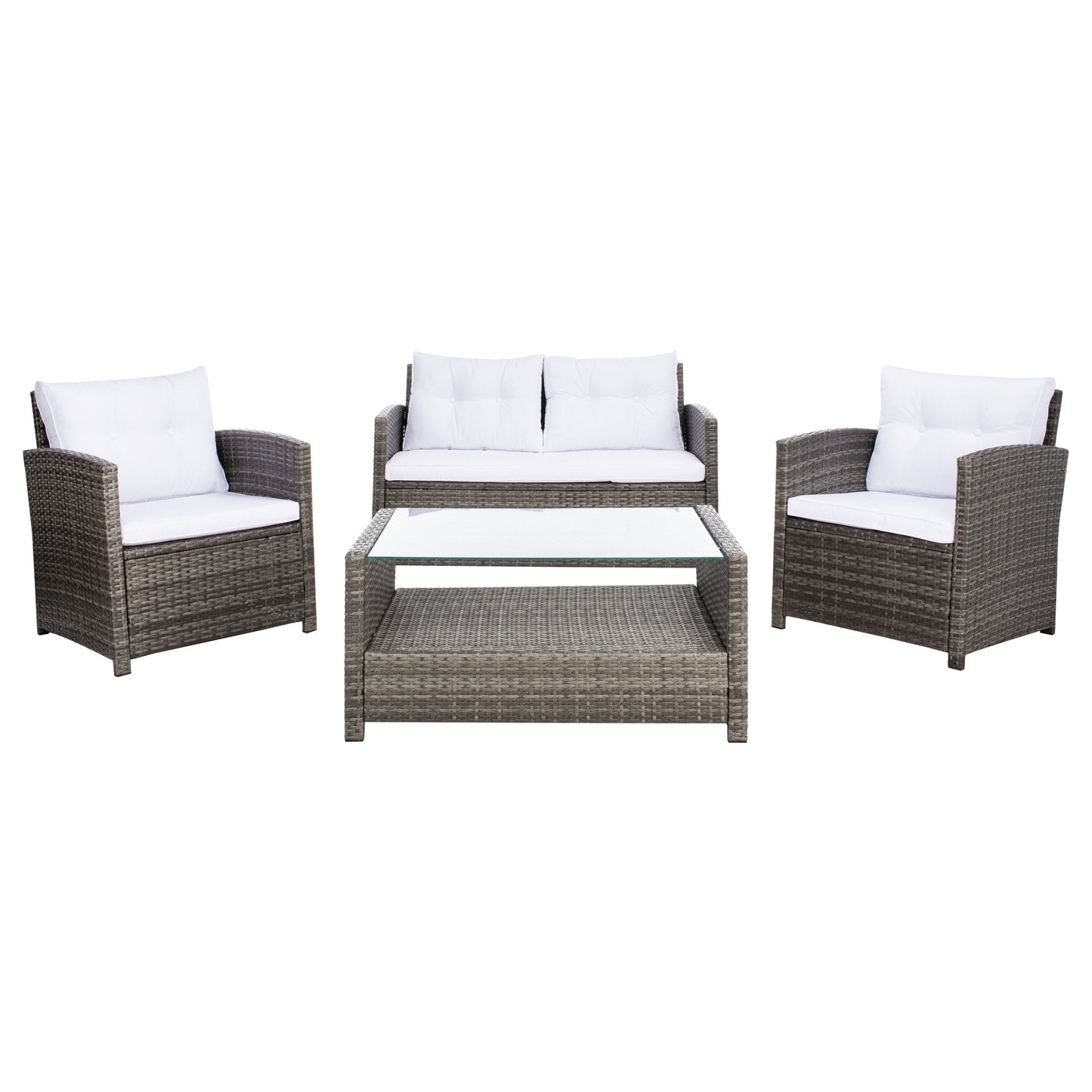 Ensemble de patio SAFAVIEH Outdoor Eranda 4 pièces - 48 L x 30 P x 26 H