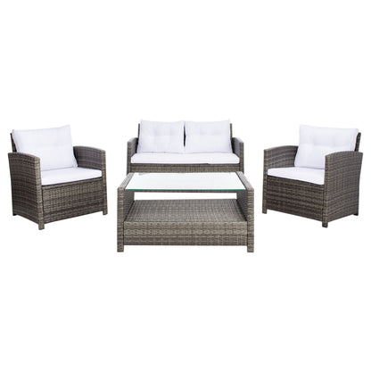 Ensemble de patio SAFAVIEH Outdoor Eranda 4 pièces - 48 L x 30 P x 26 H