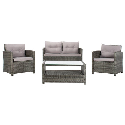 Ensemble de patio SAFAVIEH Outdoor Eranda 4 pièces - 48 L x 30 P x 26 H