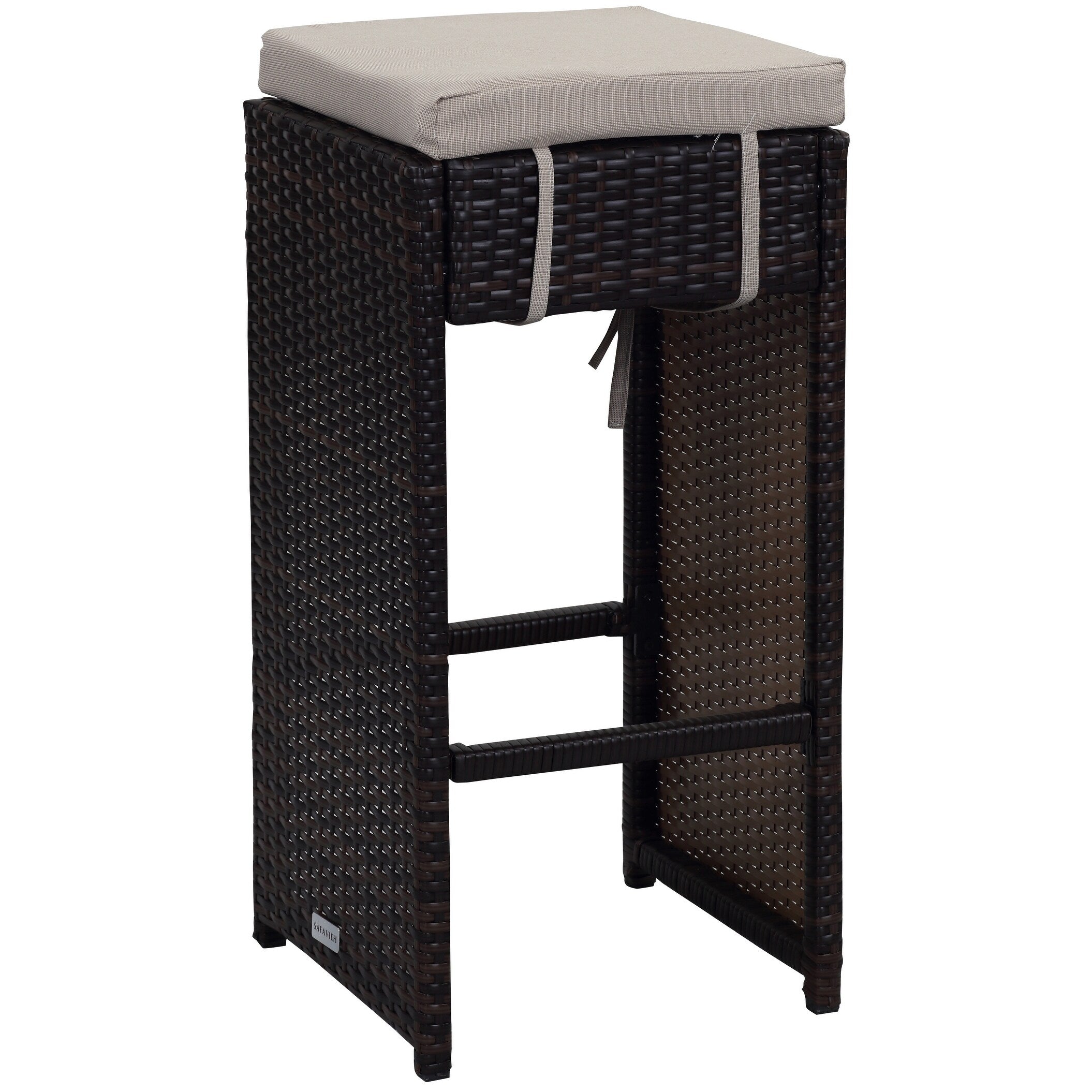 SAFAVIEH Ensemble de bar extérieur Euda (7 pièces) - 29Lx59Px42H