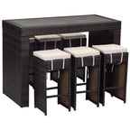 SAFAVIEH Ensemble de bar extérieur Euda (7 pièces) - 29Lx59Px42H