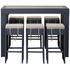 SAFAVIEH Ensemble de bar extérieur Euda (7 pièces) - 29Lx59Px42H