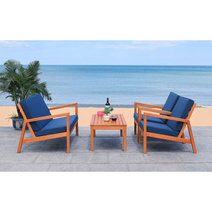 Ensemble de salon d'extérieur Giana 4 pièces SAFAVIEH - 46 L x 29 P x 31 H