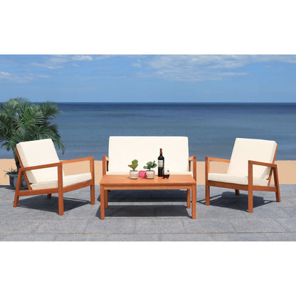Ensemble de salon d'extérieur Giana 4 pièces SAFAVIEH - 46 L x 29 P x 31 H