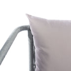 Ensemble de jardin d'extérieur SAFAVIEH Jaliyah en corde grise, 4 pièces - 39 l x 24 p x 15 h