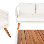 Ensemble de jardin d'extérieur SAFAVIEH Jaliyah en corde grise, 4 pièces - 39 l x 24 p x 15 h