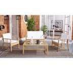 Ensemble de salon d'extérieur en osier SAFAVIEH Jeta 4 pièces - 43 L x 31 P x 26 H
