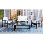 Ensemble de salon d'extérieur en osier SAFAVIEH Jeta 4 pièces - 43 L x 31 P x 26 H