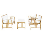 Ensemble de salon d'extérieur en osier SAFAVIEH Jeta 4 pièces - 43 L x 31 P x 26 H
