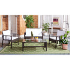 Ensemble de salon d'extérieur en osier SAFAVIEH Jeta 4 pièces - 43 L x 31 P x 26 H