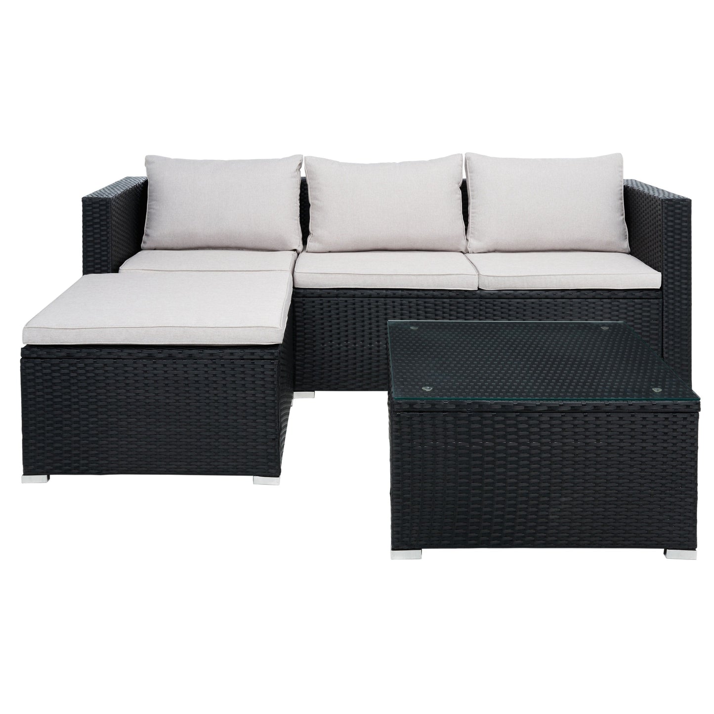Ensemble de patio extérieur 3 pièces SAFAVIEH Lainey - 51 L x 26 P x 27 H