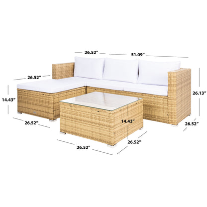 Ensemble de patio extérieur 3 pièces SAFAVIEH Lainey - 51 L x 26 P x 27 H