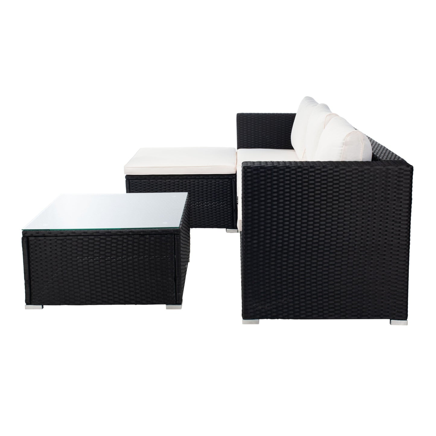 Ensemble de patio extérieur 3 pièces SAFAVIEH Lainey - 51 L x 26 P x 27 H
