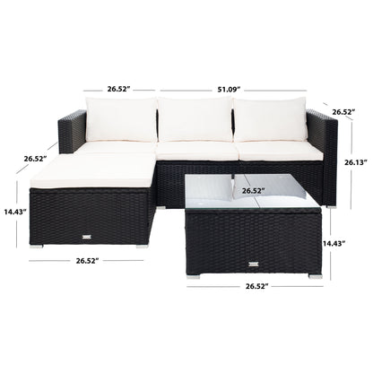 Ensemble de patio extérieur 3 pièces SAFAVIEH Lainey - 51 L x 26 P x 27 H