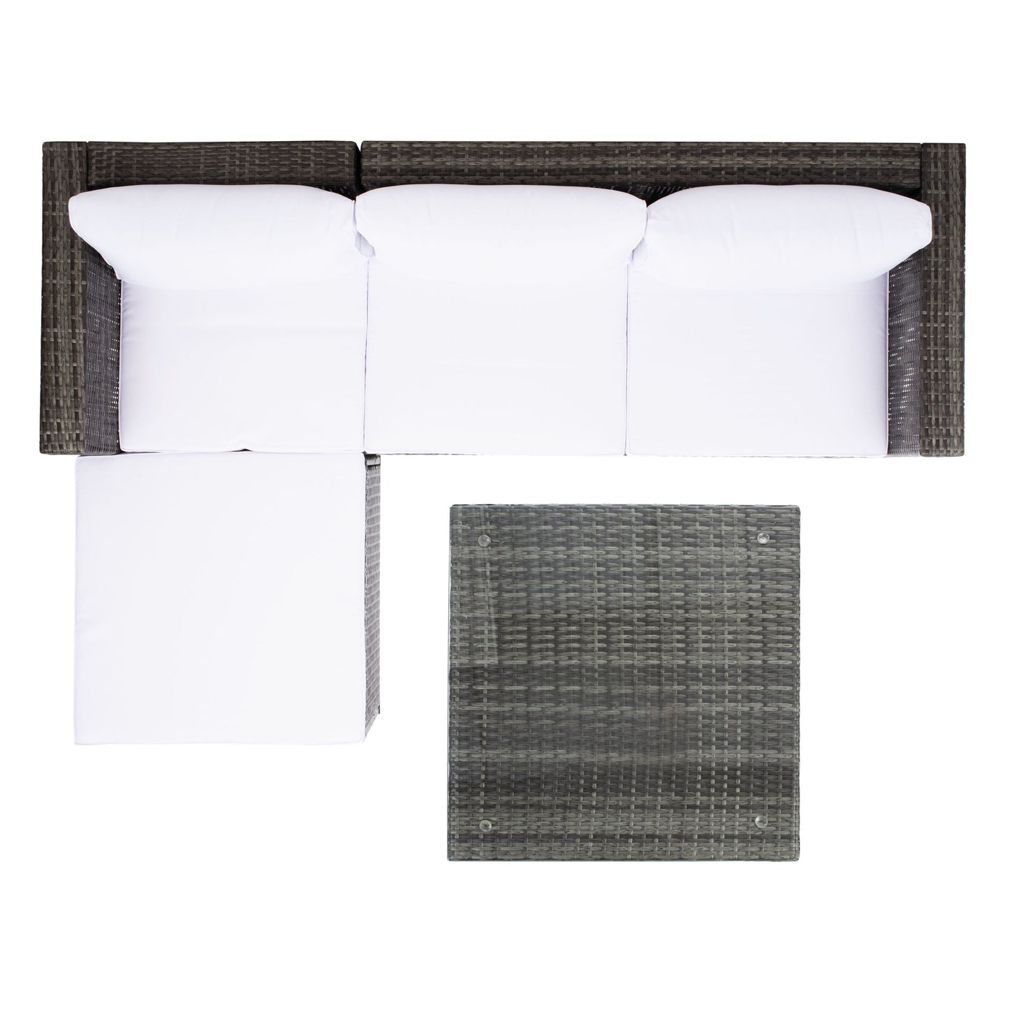 Ensemble de patio extérieur 3 pièces SAFAVIEH Lainey - 51 L x 26 P x 27 H