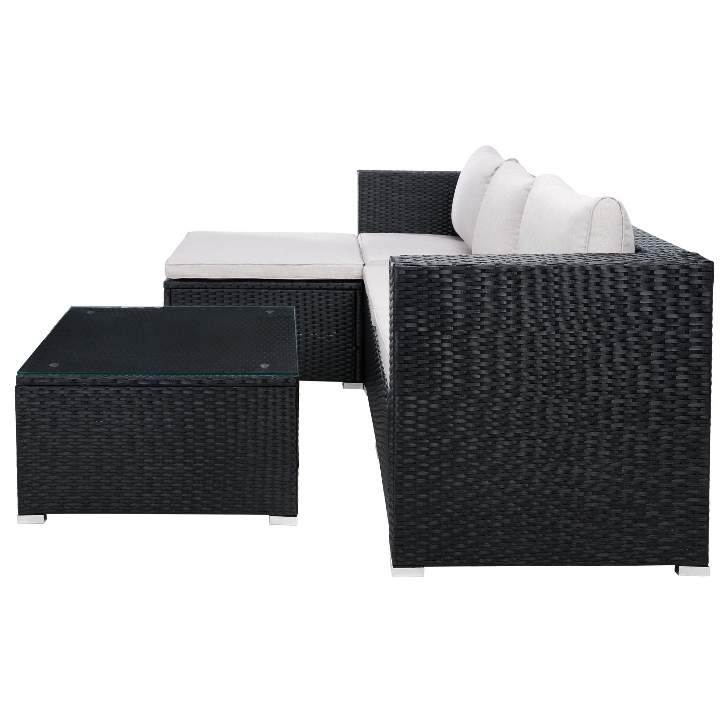 Ensemble de patio extérieur 3 pièces SAFAVIEH Lainey - 51 L x 26 P x 27 H
