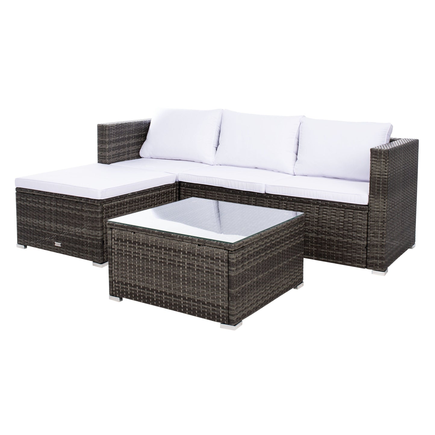 Ensemble de patio extérieur 3 pièces SAFAVIEH Lainey - 51 L x 26 P x 27 H