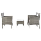 Ensemble de jardin 4 pièces Abdul de SAFAVIEH Outdoor Living - Gris/Gris - 42 L x 23 P x 33 H