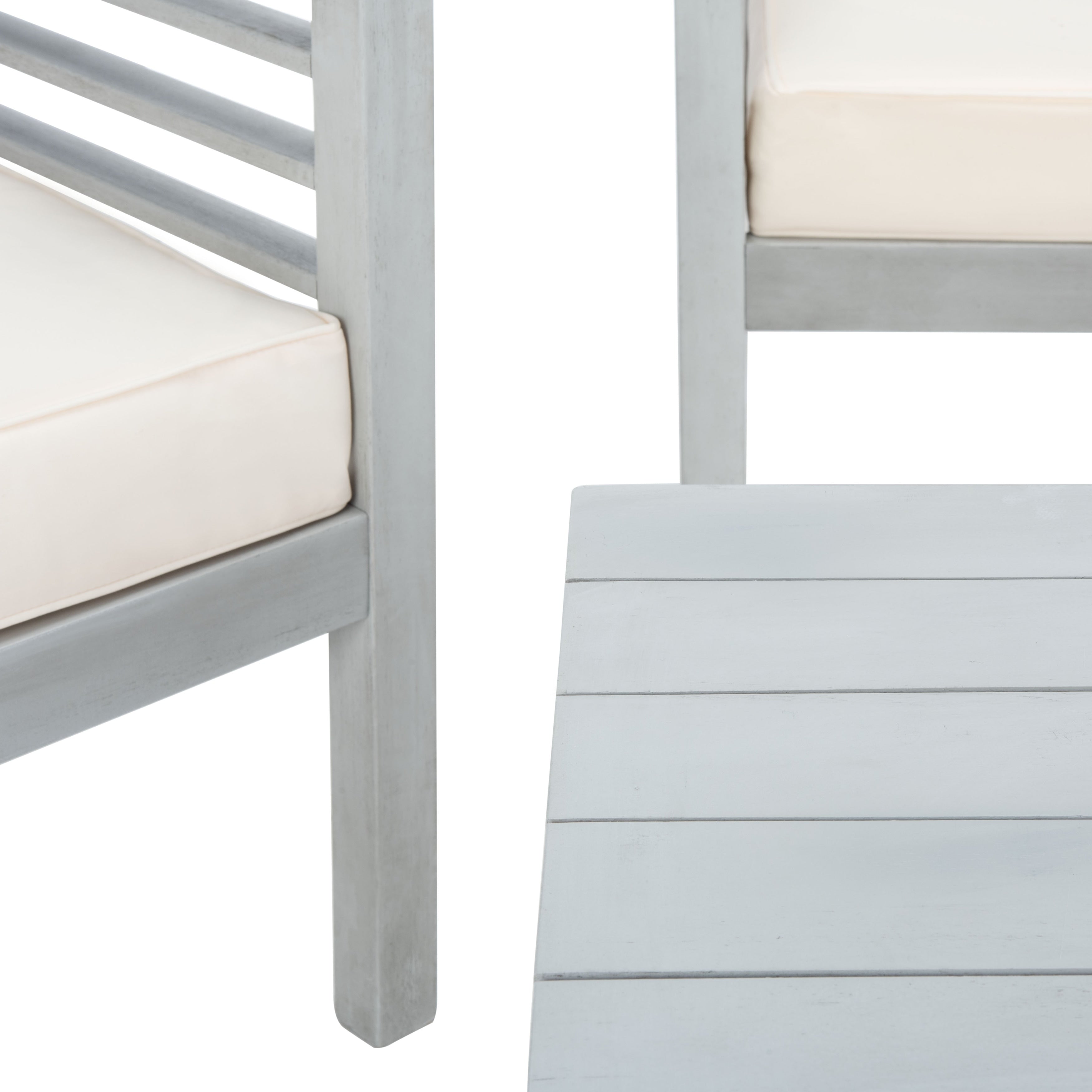 Ensemble de salon de jardin Alda 4 pièces SAFAVIEH avec coussins décoratifs – 51 L x 26 P x 26 H