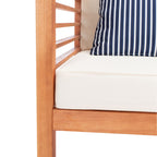 Ensemble de salon de jardin Alda 4 pièces SAFAVIEH avec coussins décoratifs – 51 L x 26 P x 26 H