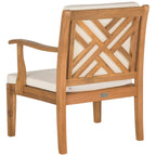 Ensemble de jardin 4 pièces en bois d'acacia beige Bradbury Outdoor Living de SAFAVIEH - 48 l x 25 p x 32 h