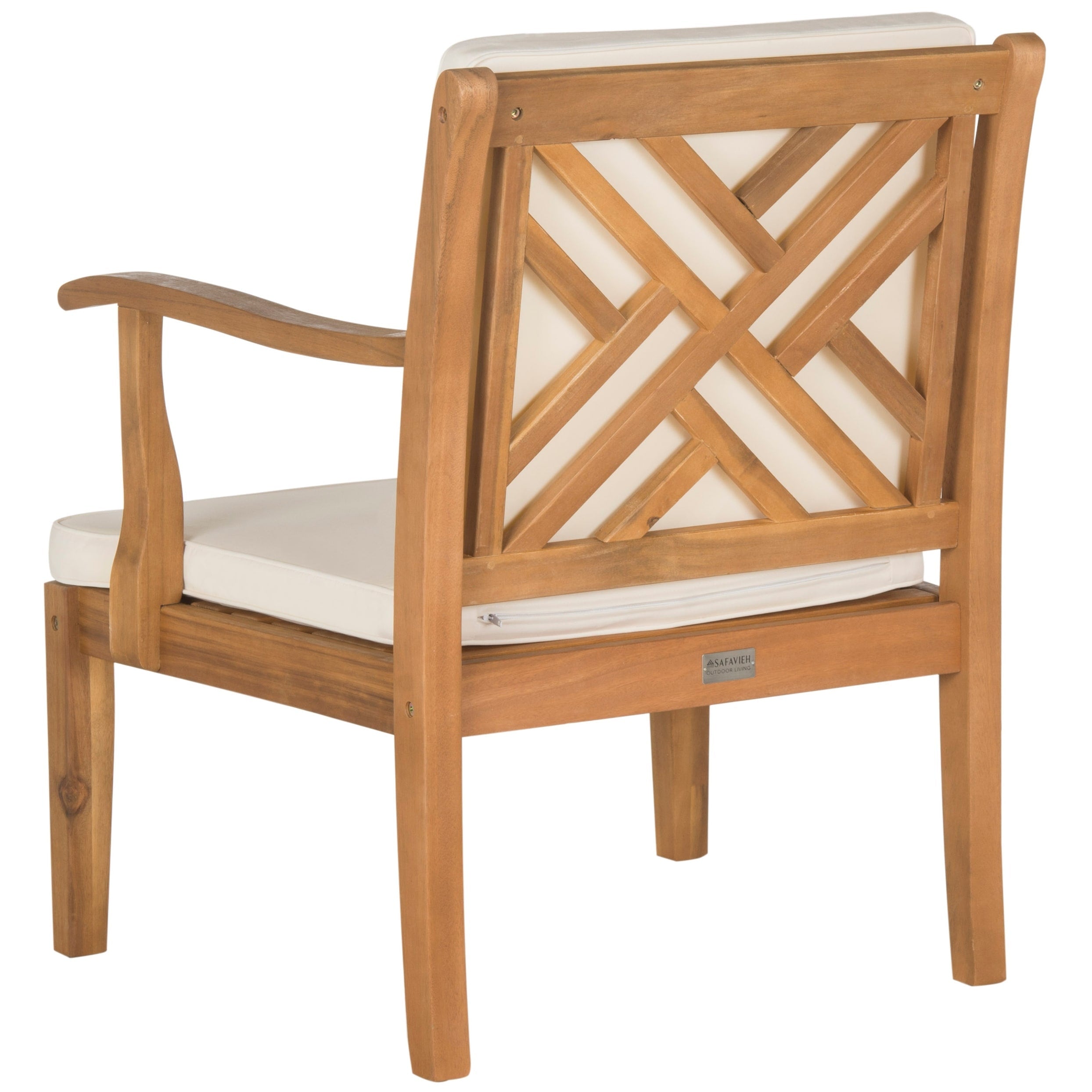 Ensemble de jardin 4 pièces en bois d'acacia beige Bradbury Outdoor Living de SAFAVIEH - 48 l x 25 p x 32 h
