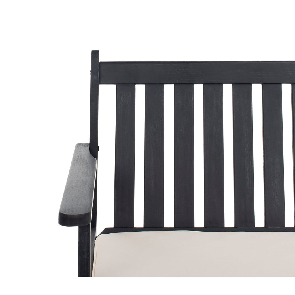 Ensemble de jardin 4 pièces Burbank de SAFAVIEH - Noir/Blanc - 44 L x 25 P x 34 H