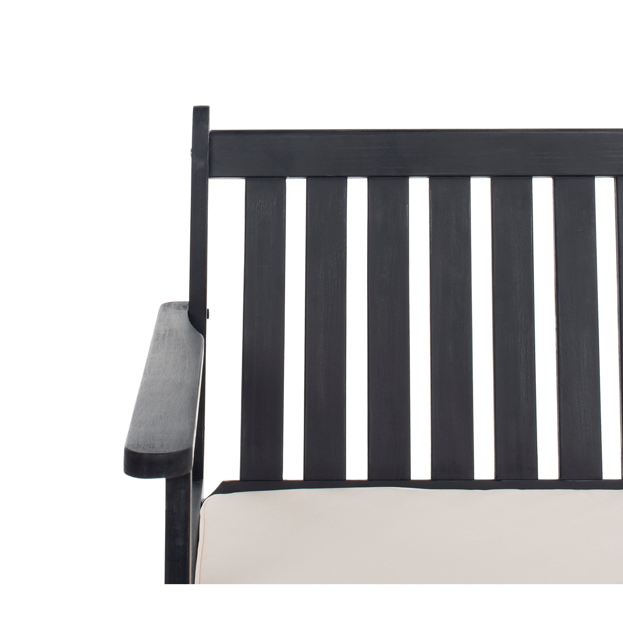 Ensemble de jardin 4 pièces Burbank de SAFAVIEH - Noir/Blanc - 44 L x 25 P x 34 H