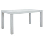 Ensemble de salle à manger d'extérieur SAFAVIEH Dario 3 pièces avec table de 140 cm de long et 2 bancs sans dossier – 140 cm de large x 81 cm de profondeur x 76 cm de haut