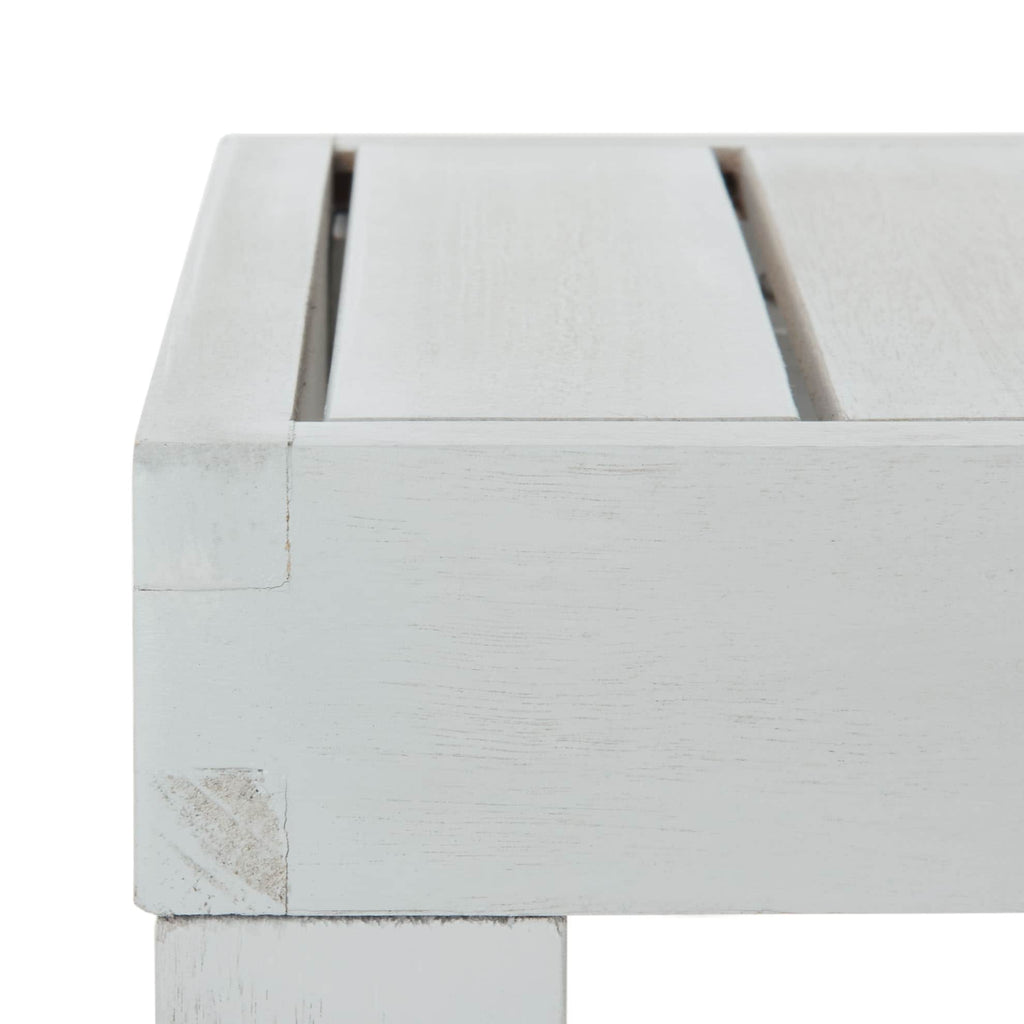 Ensemble de salle à manger d'extérieur SAFAVIEH Dario 3 pièces avec table de 140 cm de long et 2 bancs sans dossier – 140 cm de large x 81 cm de profondeur x 76 cm de haut